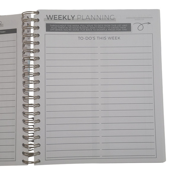 Page Co. Undated Block Schedule Planner 6‑Month Spiral Geometric Productivity - Picture 8 of 13